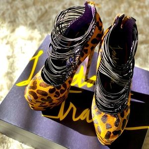 London Trash Leopard Platform Heels